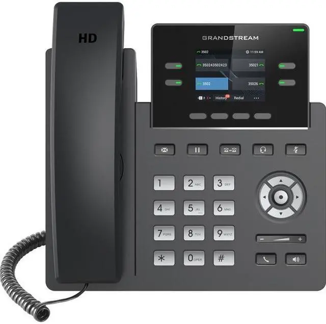 Alt view image 2 of 7 - Grandstream Grp2612 Ip Phone - Corded - Corded - Wall Mountable