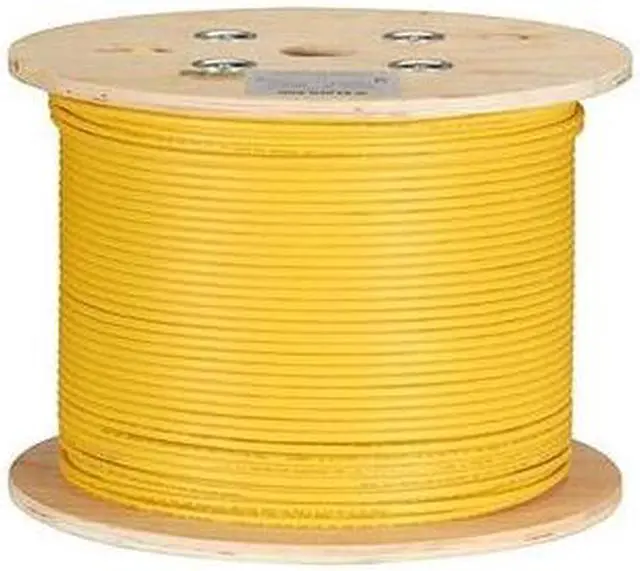 Alt view image 3 of 3 - Black Box C6ABC51S-YL-1000 1000 ft. CAT6A 650MHz Solid Bulk Cable F/UTP CMP Yellow
