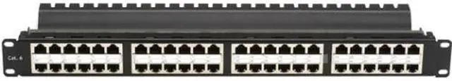Alt view image 4 of 6 - Black Box SpaceGAIN CAT5e High-Density Feed-Through Patch Panel Shielded 48-Port 1U