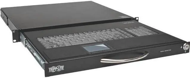 Alt view image 5 of 16 - Tripp Lite 1U Rackmount Keyboard with KVM Cable Kit for 2-Post or 4-Post Racks (SRSHELFKBD)