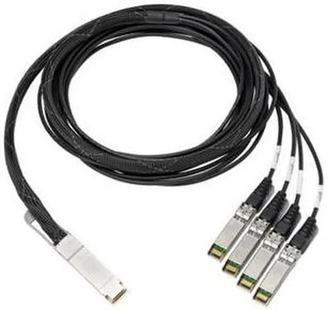Alt view image 6 of 12 - HPE 100Gb QSFP28 to 4x25Gb SFP28 3m Direct Attach Copper Cable