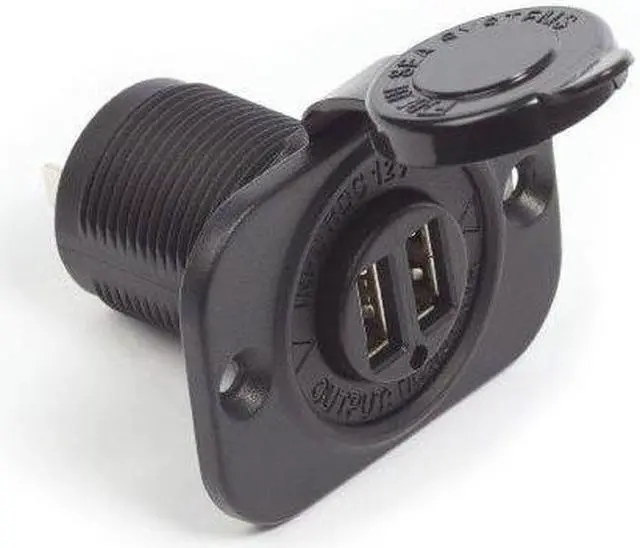 Alt view image 6 of 10 - Blue Sea Dual USB Charger Socket - 2 USB Ports w/Watertight Cap