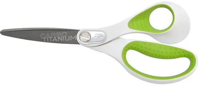 Alt view image 4 of 6 - Carbo Titanium Bonded Scissors, 8" Long, Straight Handle, White/Green ACM16447