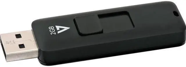 Alt view image 9 of 16 - V7 MEMORY VF22GAR-3N 2GB FLASH DRIVE USB 2.0 BLACK