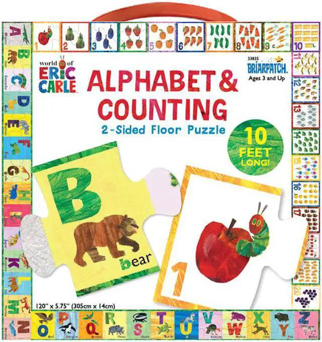 Main image of The World of Eric Carle - Alphabet & Counting 2-Sided Floor Puzzle: 26 Pcs