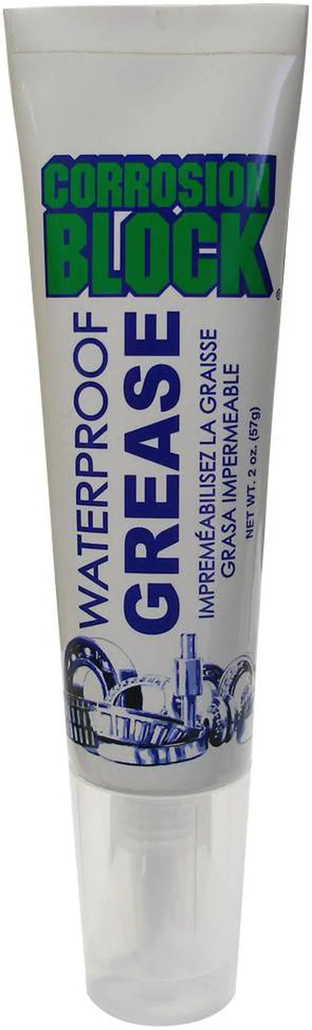 Main image of Corrosion Block High Performance Waterproof Grease - 2oz Tube - Non-Hazmat, Non-Flammable & Non-Toxic