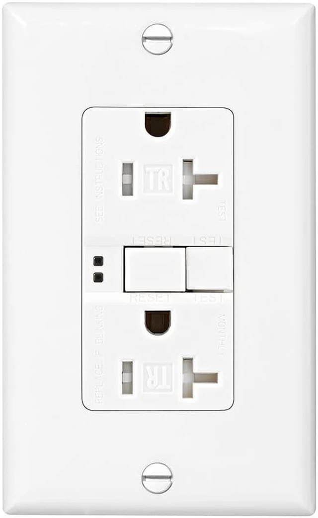 Main image of Eaton TRSGF20W White 20A Tamper Resistant Self-Test GFCI Receptacle