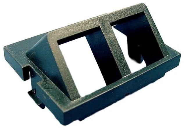 Main image of Leviton Black MOS Wallplate 2-Port Quickport 45 Adapter Insert Module 41294-2QE