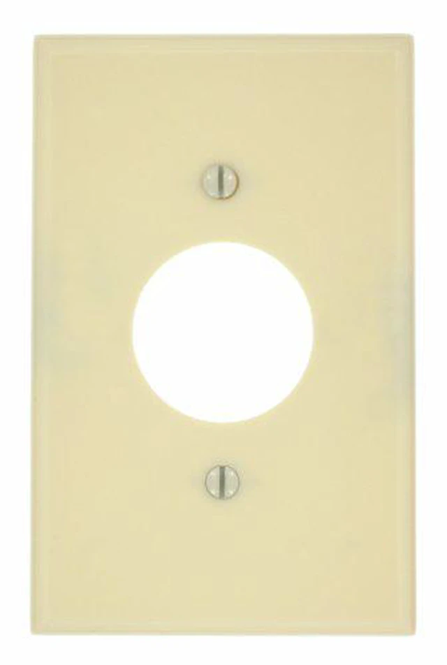 Alt view image 2 of 2 - Leviton 80504-I Ivory Midway Single Gang 1.406" Single Receptacle Wall Plate