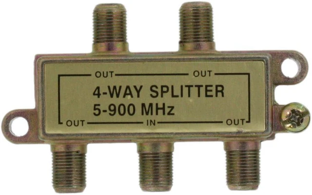 Main image of Leviton 900 MHz Leviton 4-Way Video Distribution Splitter 40987-4