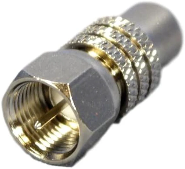 Main image of Leviton C5205 RCA Plug to F-Type Coaxial Cable Jack Adapter for Video/CATV Connections
