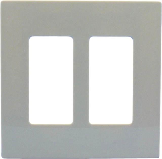 Main image of Leviton Light Almond 2-Gang Midway Size Decora Screwless Wallplate Cover GFCI GFI SJ262-ST