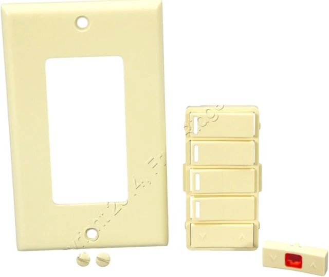 Main image of Leviton Almond Vizia RF+ 4-Button 4-Zone Controller Color Change Kit VPKIT-Z4A