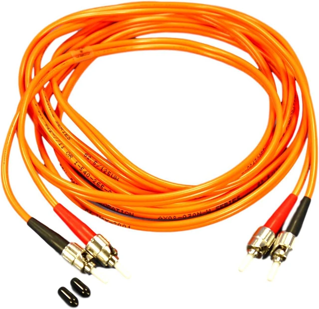 Main image of New Leviton 3M Duplex MM ST-ST Fiber Optic Patch Cable Cord Multi-Mode 5T200-M03