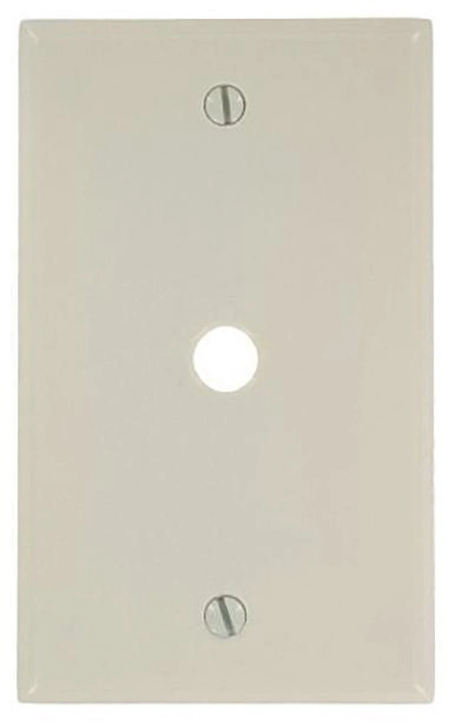 Main image of Leviton 78013 Light Almond Single Gang .406" Cable Wall Plate