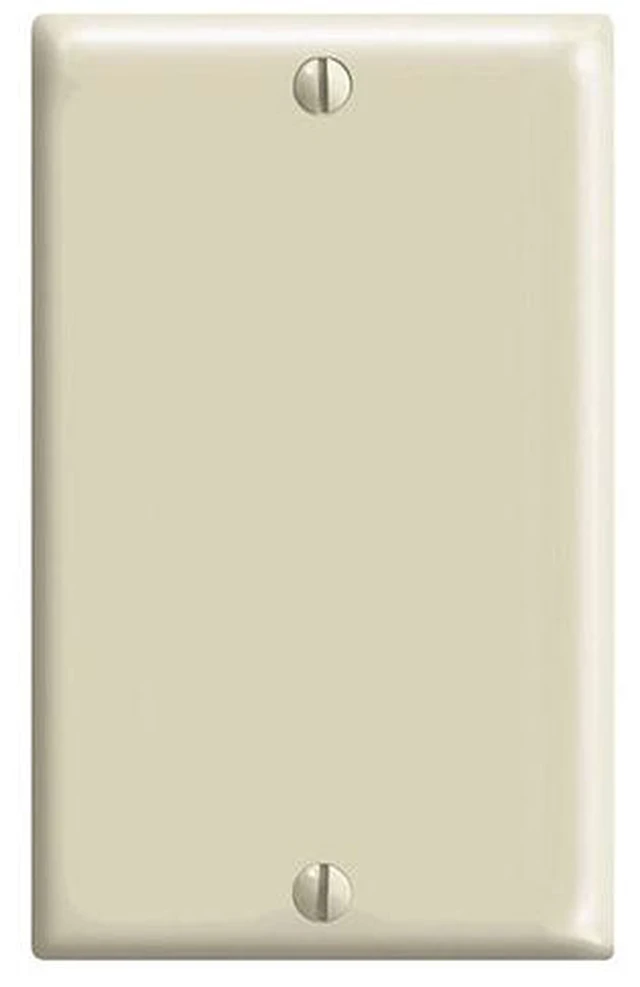 Main image of Leviton PJ13-I Ivory Midway Nylon Single Gang Blank Wall Plate