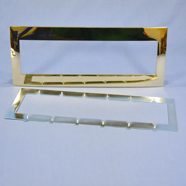 Main image of Leviton ACWM6-24K Acenti 6-Gang Wallplate And Alignment Plate, 24K Gold Plated Finish