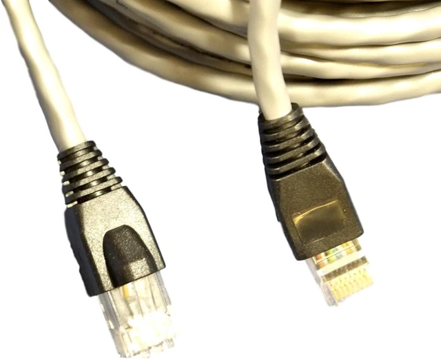 Alt view image 5 of 6 - Leviton Gray Cat 5e 100 ft Patch Cord Network Cable Booted Cat5e 5G455-100G