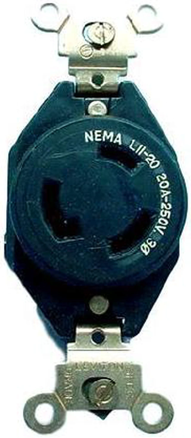 Main image of Leviton L11-20 Locking Receptacle Turn Lock Outlet NEMA L11-20R 20A 250V 3Ø 71120-FR