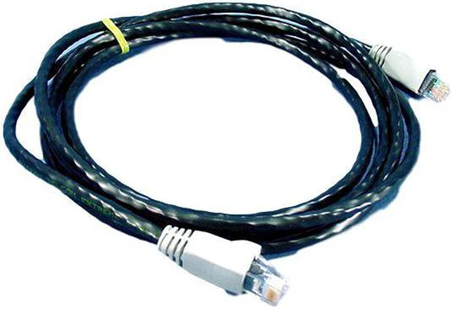 Main image of Leviton Black Cat 6 7 ft Ethernet Patch Cord Network Cable Booted Cat6 62455-7E