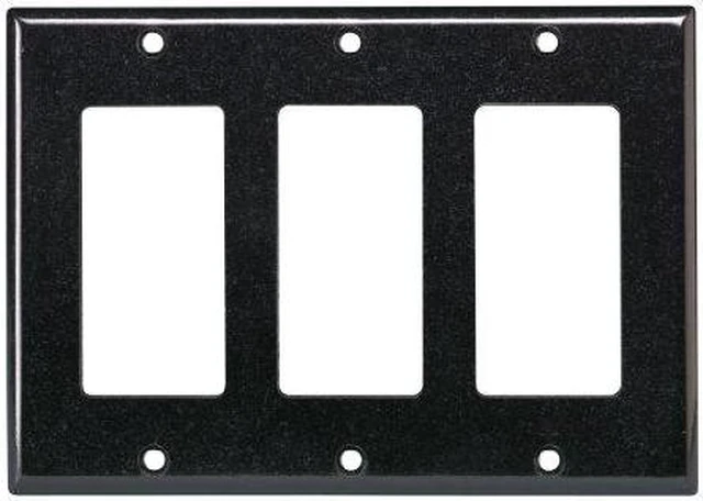 Alt view image 4 of 5 - Leviton 3-Gang Decora Wallplate