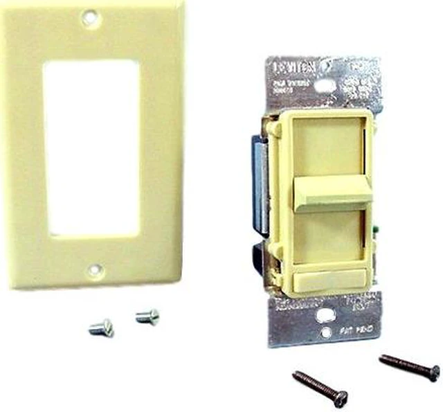 Main image of Leviton Decora Slide Light Dimmer Switch Low Voltage Ivory 600VA 450W 6611-PI