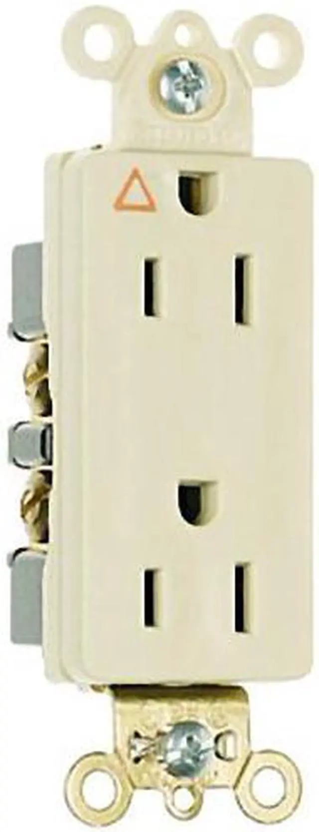 Main image of Pass & Seymour Legrand IG26362-I Decorator Isolated Ground Duplex Receptacle, Specification Grade Outlet, Grounding, Back & Side Wired, 20A 125V, Ivory
