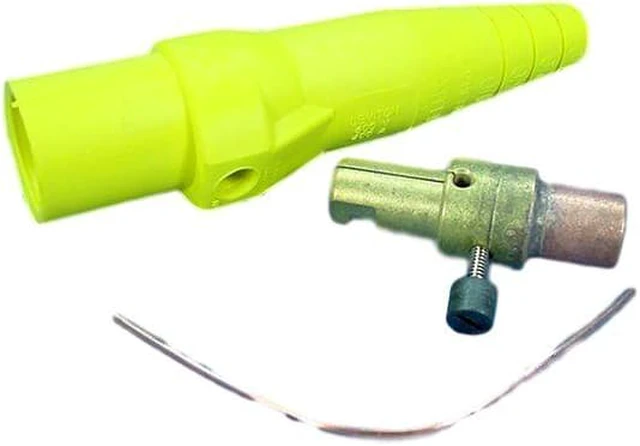 Main image of Leviton 16D28-Y Yellow 16 Series Taper Nose Male Crimped Detachable Cam-Type Plug