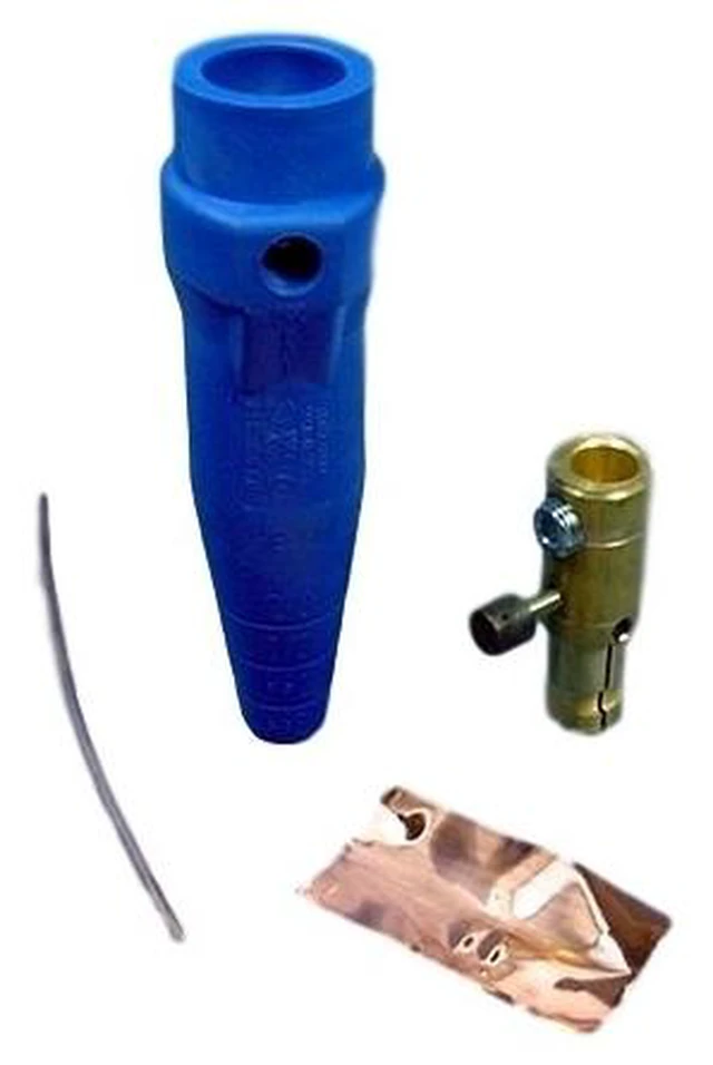 Main image of Leviton 18D21-B Blue 18 Series Ball Nose Male Single Set Screw Detachable Cam-Type Plug
