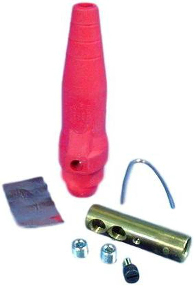 Main image of Leviton 18D31-R Red 18 Series Ball Nose Female Double Set Screw Detachable Cam-Type Plug