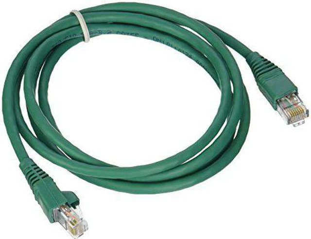 Main image of Leviton Green Cat 5e 5 ft Patch Cord Network Cable Booted Cat5e 5G460-5G