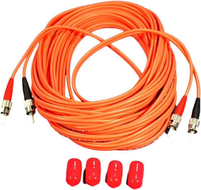 Main image of 10M Leviton Fiber Optic Patch Cable Cord ST SC 62.5 Micron Duplex Multimode 62DCT-M10