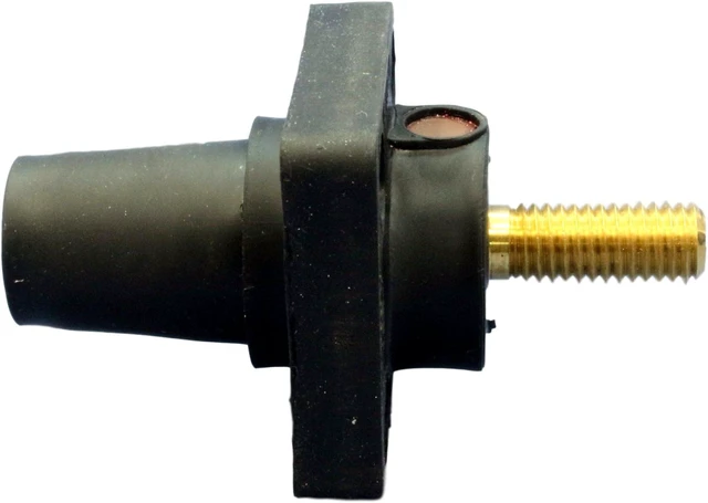 Main image of Leviton 16R24-12E Black 16 Series Cam-Type Female 1.25" Threaded Stud Panel Receptacle