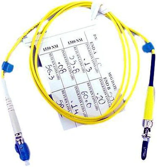 Main image of 1M Leviton Fiber Optic Single-Mode Simplex Patch Cable Cord ST LC UPC UPSTL-S01