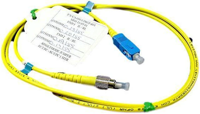 Main image of 1M Leviton Fiber Optic Singlemode Simplex Patch Cable Cord SC FC UPC UPSCF-S01