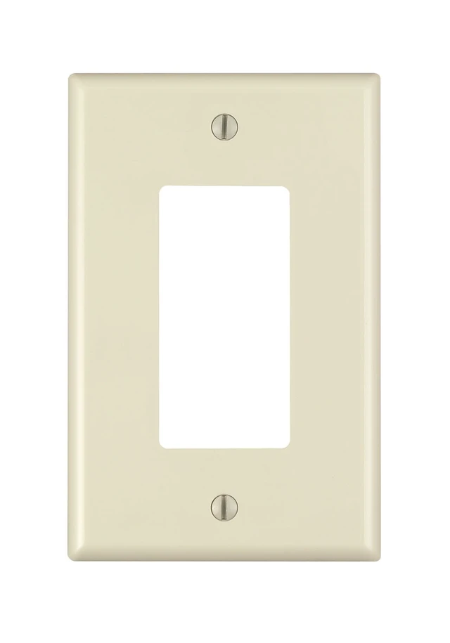 Alt view image 2 of 2 - Leviton PJ26-A Almond Midway Nylon Single Gang Decora Wall Plate