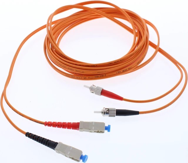 Main image of 5M Leviton Fiber Optic Patch Cable Cord ST SC 62.5 Micron Duplex Multimode CTD62-05M