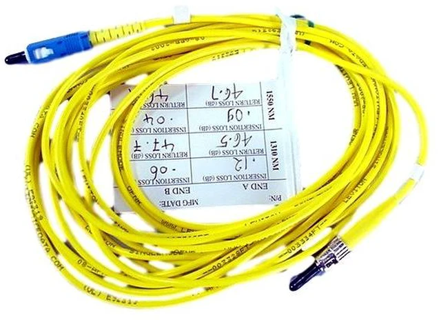 Main image of 5M Leviton Fiber Optic Singlemode Simplex Patch Cable Cord ST SC SPC SPSCT-S05