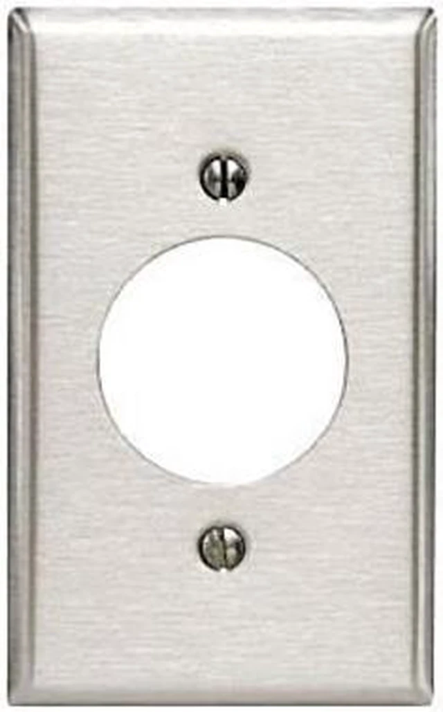 Alt view image 5 of 5 - 84028 1-Gang Flush Mount 2.15" Diameter, Device Rcptcl Wlplt, Stainless Steel