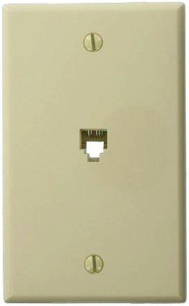 Main image of Leviton 4625B-46I Ivory 6P6C Modular Telephone Jack Wall Plate