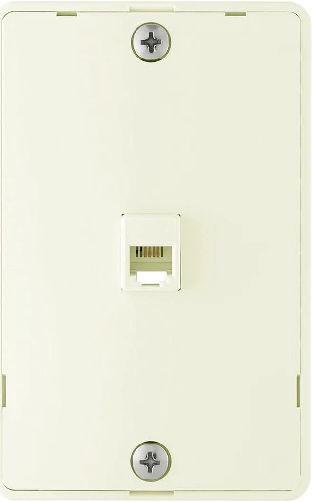 Alt view image 2 of 2 - Cooper Wiring Devices 3521-4A Quick Mount 4-Wire Telephone Jack with Wallplate -