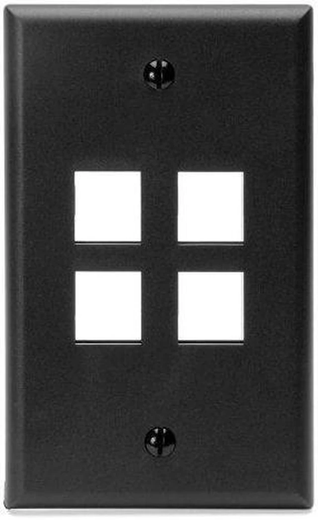 Alt view image 2 of 2 - Leviton 4 Port Wallplate