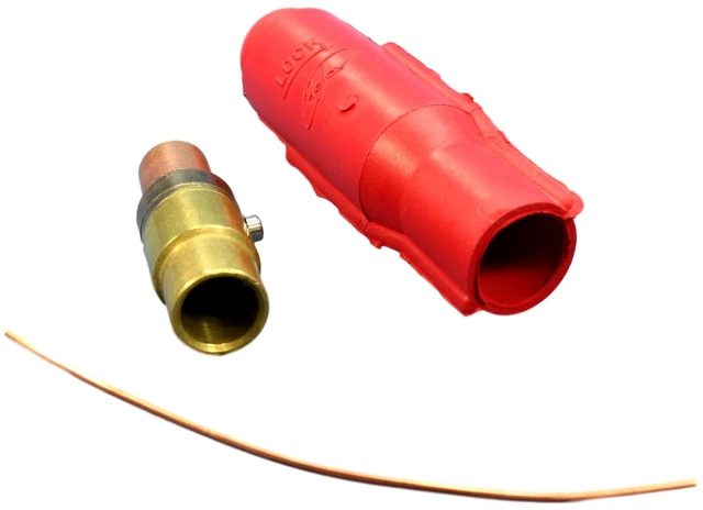 Main image of Leviton 18V28-R Red 18 Series Ball Nose Vulcanized Female Cam-Type Plug