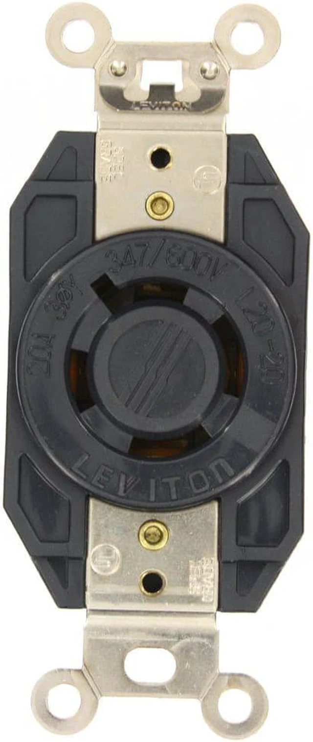 Main image of L20-20R Locking Receptacle Twist V0 Outlet 20A 347/600V 3Y 2460-065 Box