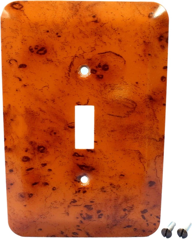 Main image of Leviton Jumbo Antique Bronze Marble Switch Cover Oversize Toggle Wall Plate 89301-BBM