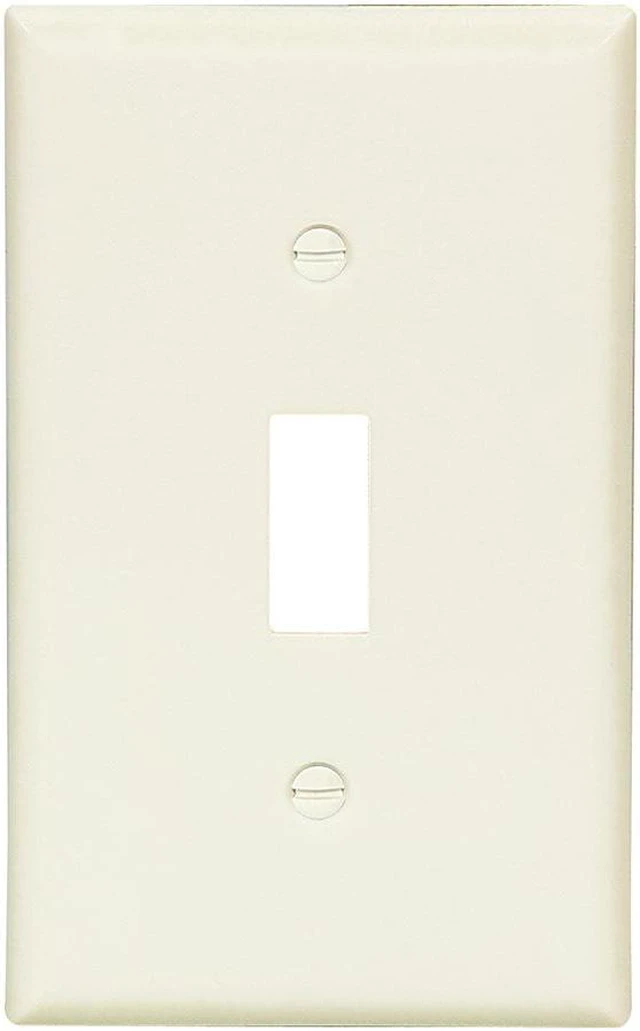 Main image of Cooper Light Almond Standard 1-Gang Thermoset Switch Plate Wallplate Cover 2134LA
