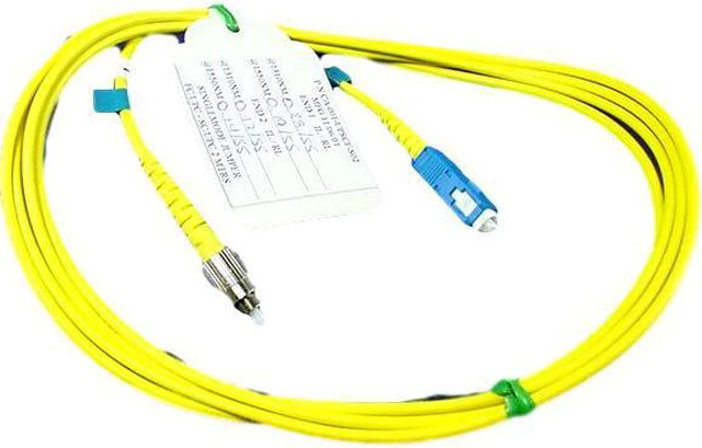 Main image of 2M Leviton Fiber Optic Singlemode Simplex Patch Cable Cord SC FC UPC UPSCF-S02