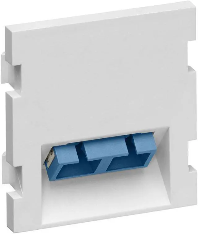 Main image of Leviton 41292-2CW 1 Duplex SC Zirconia Ceramic Blue (2-Units High) White