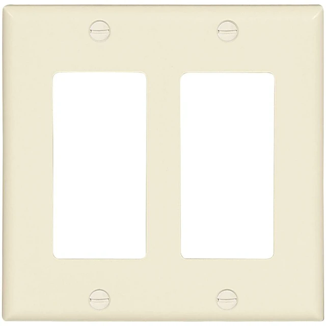 Main image of Cooper 2152LA Light Almond Two Gang Decorator Wall Plate