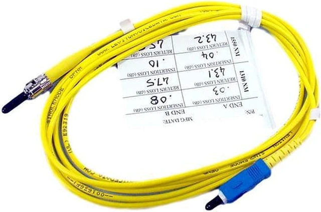Main image of 2M Leviton Fiber Optic Singlemode Simplex Patch Cable Cord ST SC SPC SPSCT-S02